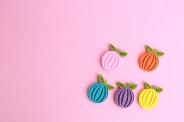 fabric craft with fruit shape