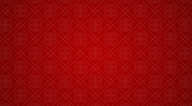 Background template with chinese patterns in red