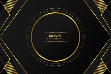 Luxury background. abstract black gold. frame modern simple creative elegant with space of text can be used for Ramadan Islamic arabesque celebration invitation
