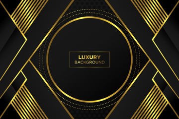 Luxury background. abstract black gold. frame modern simple creative elegant with space of text can be used for Ramadan Islamic arabesque celebration invitation