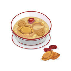 chinese soup-A bowl of abalone soup.