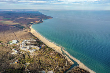 Amazing aerial panorama drone view of Kamchia