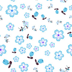 Naklejka na ściany i meble Sakura flowers. For fabric, baby clothes, background, textile, wrapping paper and other decoration.