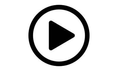 Play video or play media flat icon for apps and websites