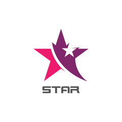 Corporate business star logo vector icon concept illustration
