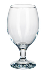 Empty wine glass isolated on a white background