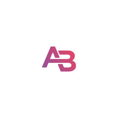 Initial letter AB logo design vector