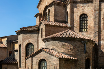 Famous Basilica di San Vitale, one of the most important examples of early Christian Byzantine art...