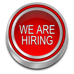 We are hiring Button - 3D illustration