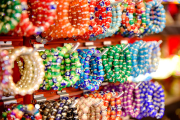 Handicraft Eastern style at store, in Global Village, Dubai, United Arab Emirates