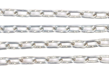 Long silver colored chain