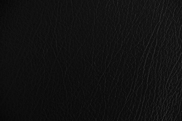 Black leather texture background surface.