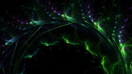 3D rendering abstract red fractal light background