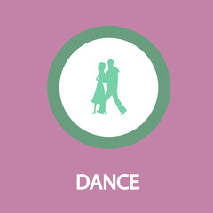 Couple dancing silhouette. Vector eps 10
