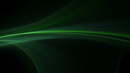 3D rendering abstract green fractal light background