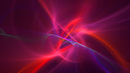 3D rendering abstract red fractal light background