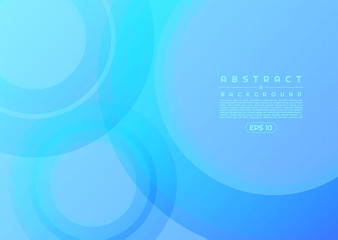 Circle geometric shape modern art design cyan color bright minimal style with space for text