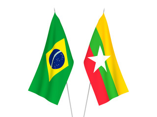 Brazil and Myanmar flags