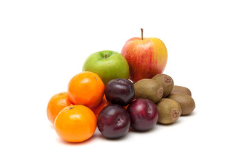 ripe fruits isolated on a white background