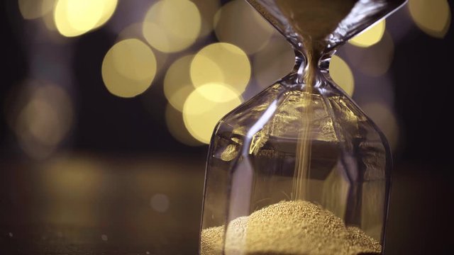 Close up of an hourglass. Time concept