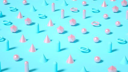 Beautiful background with geometric shape. 3d illustration, 3d rendering.