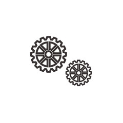 vector icon cogwheel. Setting icon vector. vector image machine gears and transmission parts