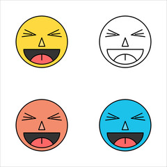 Emoji icon.Funny face.Element In Trendy Style.
