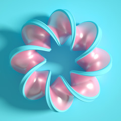 Beautiful background with geometric shape. 3d illustration, 3d rendering.