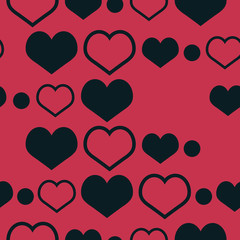 Fototapeta na wymiar seamless abstract pattern with hearts
