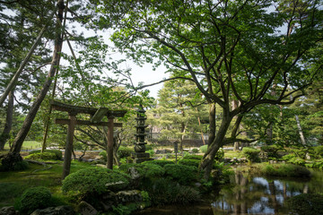 Kenrokuen garden in Kanazawa Japan