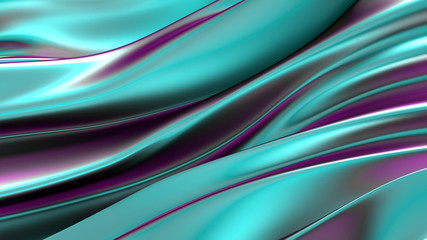 Fototapeta premium Beautiful luxury elegant backdrop with silk fabric drapery. 3d illustration, 3d rendering.