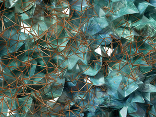 Beautiful, elegant, abstract background with metal and the texture of stone, marble and granite. 3d illustration, 3d rendering.