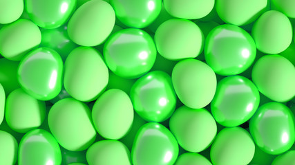 Beautiful background with beads, particles and simulation. 3d illustration, 3d rendering.