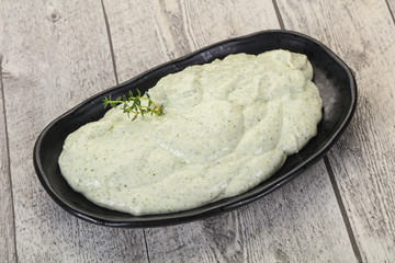 Cottage cream snack with herbs
