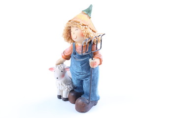 Shepherds - puppets handmade, isolated and with clipping path