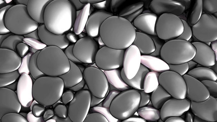 Beautiful background with beads, particles and simulation. 3d illustration, 3d rendering.