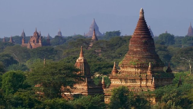 Temple of Bagan at sunrise, Bagan, Myanmar