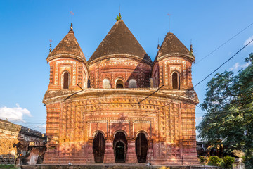 View at the Pancharatna Gobinda Mandir Temple in Puthia - Bangladesh