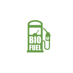 bio fuel pump nozzle icon isolated on white background