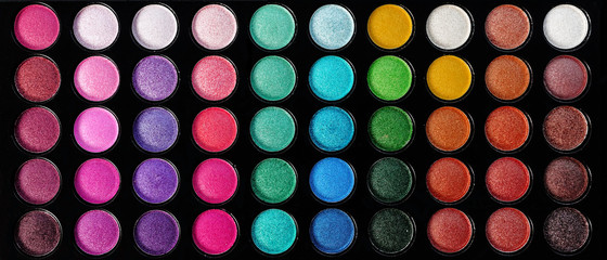  collection of make up and cosmetic beauty products arranged                               