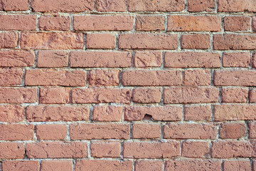 Old brick wall of bricks of different sizes as a background