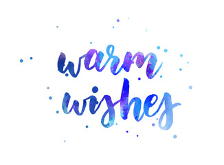 Warm wishes holiday calligraphy