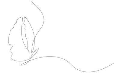 Butterfly  line drawing vector illustration