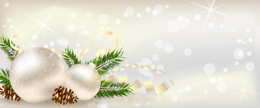 Christmas banner with decoration