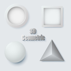vector composition of basic geometric shapes, illustration