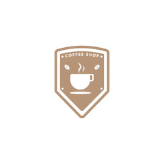 Coffee shop badge logo design template