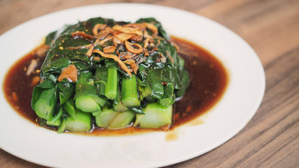 Stir Fried Chinese Kale with Oyster Sauce.