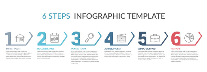 Six Steps Infographic Template