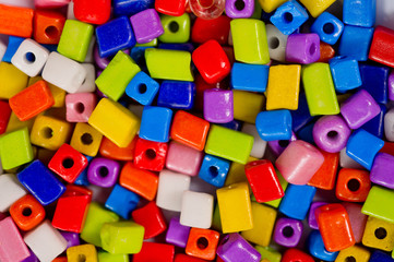 Colorful beads for needlework, used to make bracelets, beads and other jewelry