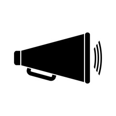 Megaphone icon on white.